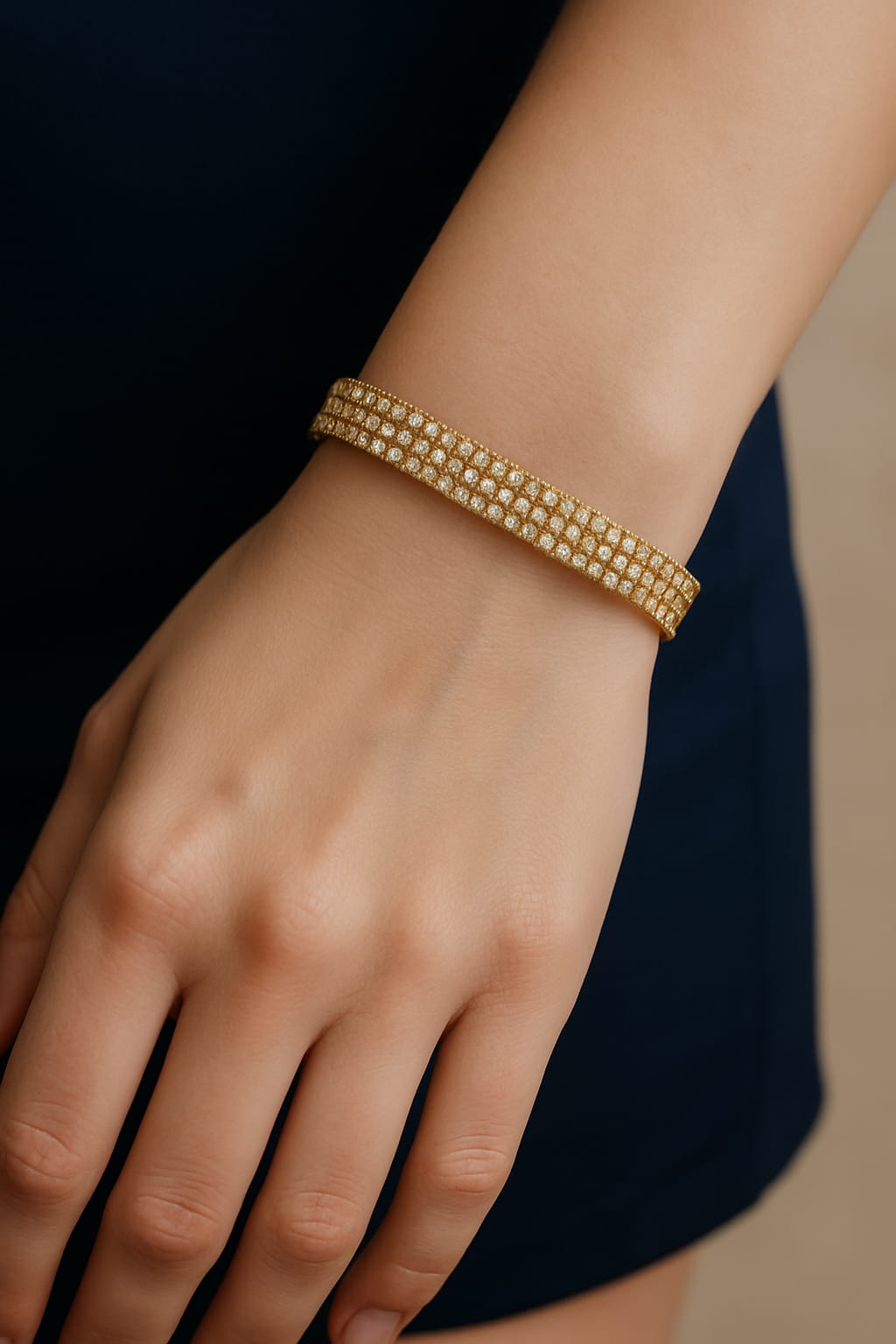 Girls Bracelet with Diamond Cuts – Elegant Sparkling Fashion Jewelry